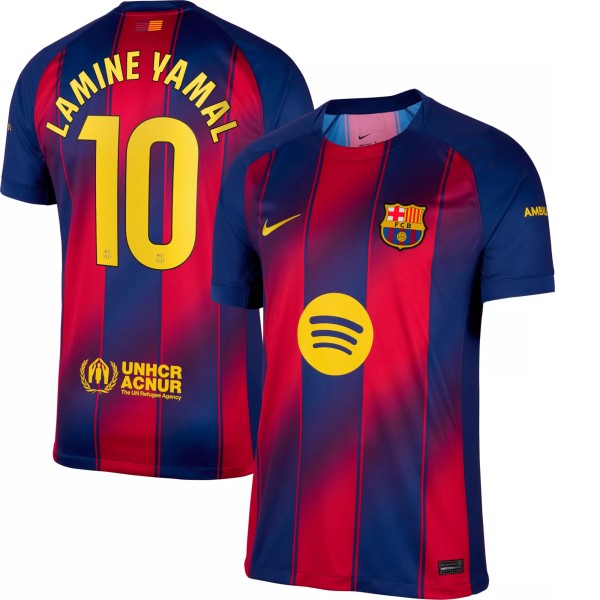 Nike Adult FC Barcelona 2025-26 Lamine Yamal #10 Home Replica Jersey