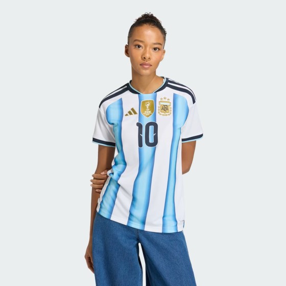 Argentina 26 Home Messi 10 Women's Fan Jersey